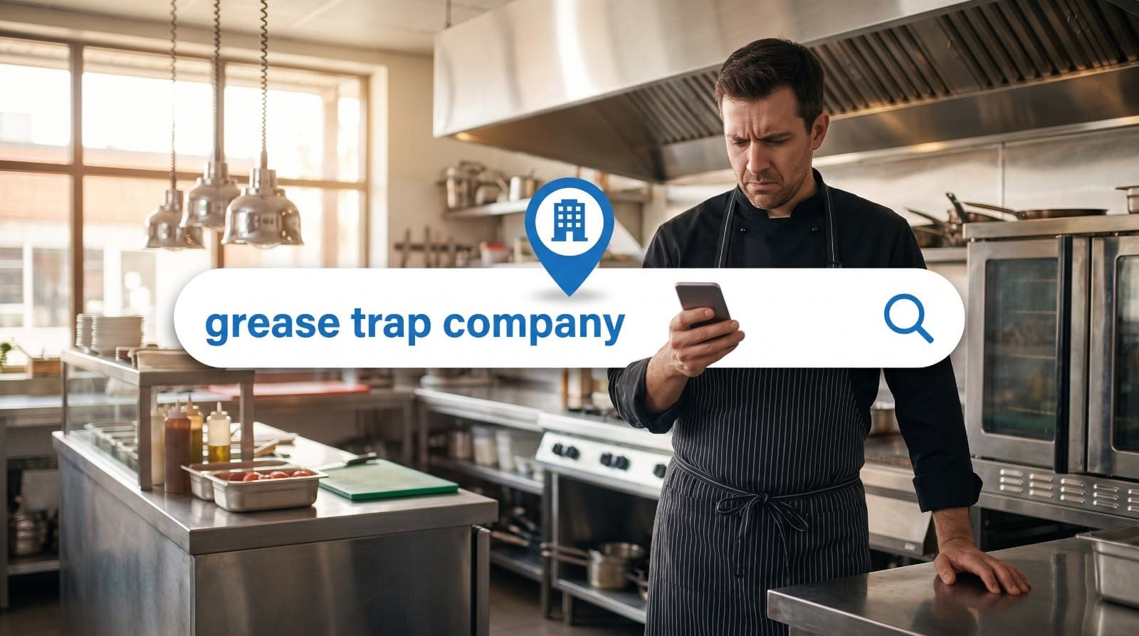 Local SEO for grease trap companies, ranking in Google Maps 3-pack